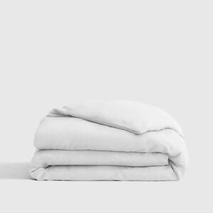 Quince Linen & Bamboo White Duvet Cover! Full/ Queen (375)